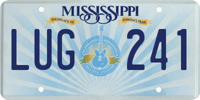 MS license plate LUG241