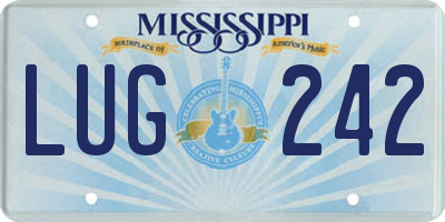 MS license plate LUG242