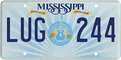 MS license plate LUG244
