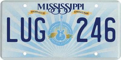 MS license plate LUG246