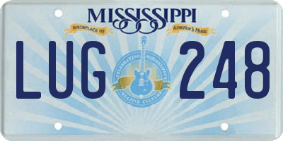MS license plate LUG248