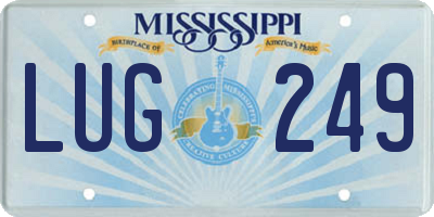 MS license plate LUG249
