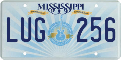 MS license plate LUG256