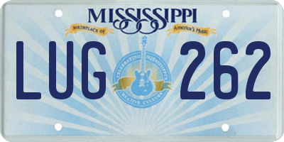 MS license plate LUG262