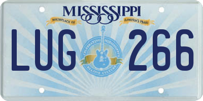MS license plate LUG266