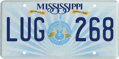 MS license plate LUG268