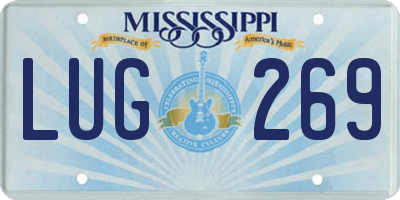 MS license plate LUG269
