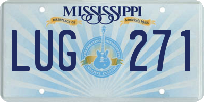 MS license plate LUG271