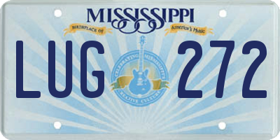 MS license plate LUG272