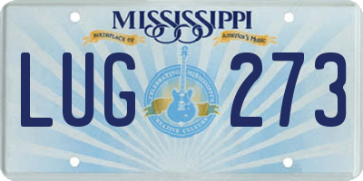 MS license plate LUG273