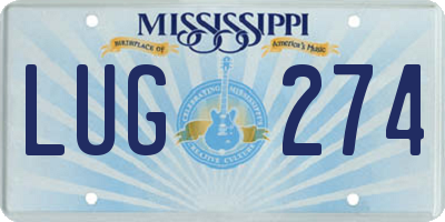 MS license plate LUG274