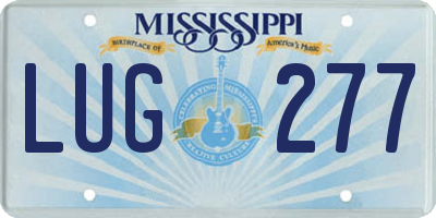 MS license plate LUG277