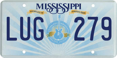 MS license plate LUG279