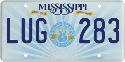 MS license plate LUG283
