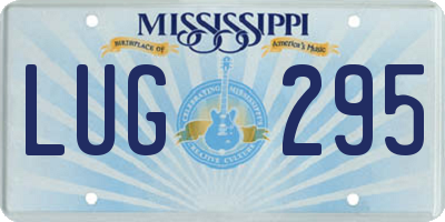 MS license plate LUG295