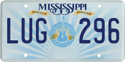 MS license plate LUG296