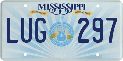 MS license plate LUG297