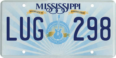 MS license plate LUG298
