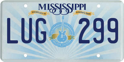 MS license plate LUG299