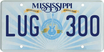 MS license plate LUG300