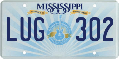 MS license plate LUG302