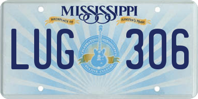 MS license plate LUG306