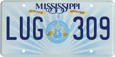 MS license plate LUG309
