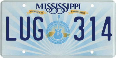 MS license plate LUG314