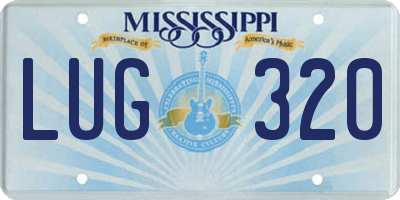 MS license plate LUG320