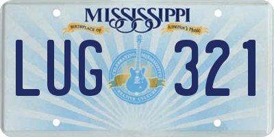 MS license plate LUG321