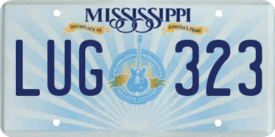 MS license plate LUG323