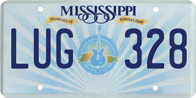 MS license plate LUG328