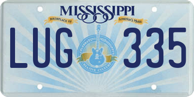 MS license plate LUG335