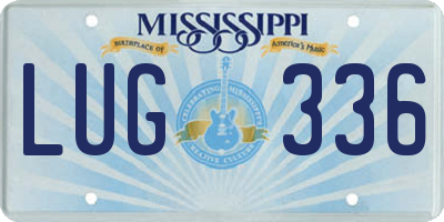 MS license plate LUG336