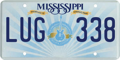 MS license plate LUG338