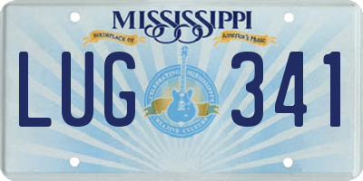 MS license plate LUG341