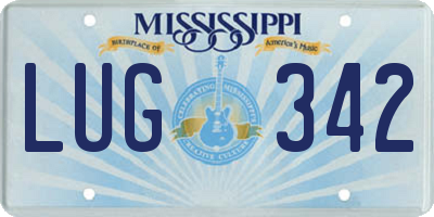 MS license plate LUG342