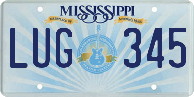 MS license plate LUG345