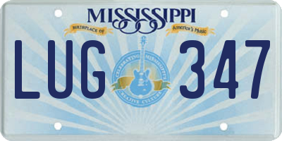 MS license plate LUG347