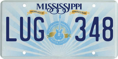 MS license plate LUG348
