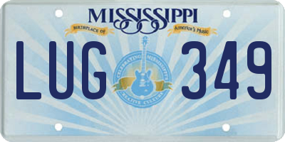 MS license plate LUG349