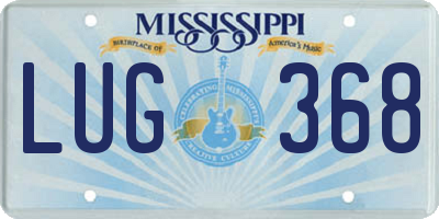 MS license plate LUG368