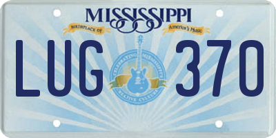 MS license plate LUG370
