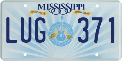 MS license plate LUG371