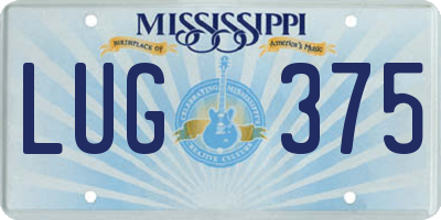 MS license plate LUG375