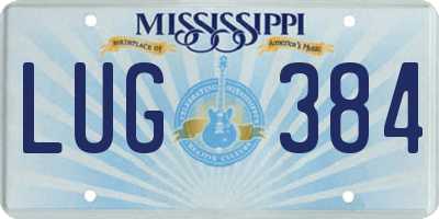MS license plate LUG384