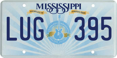 MS license plate LUG395