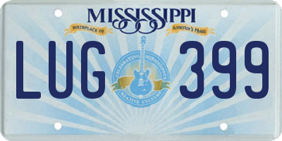 MS license plate LUG399