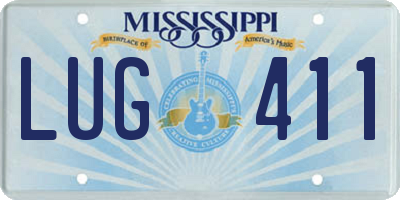 MS license plate LUG411