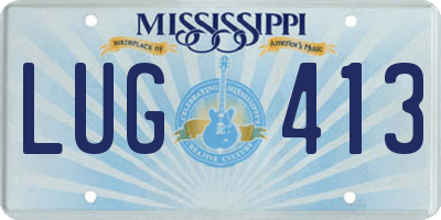 MS license plate LUG413